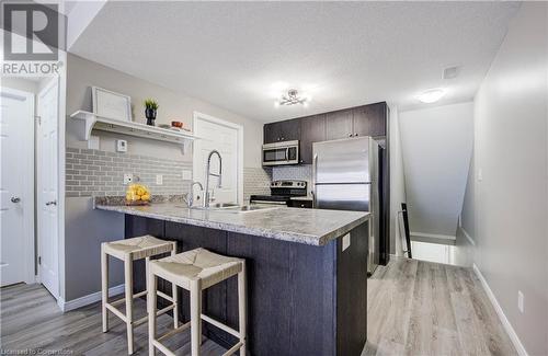 242 Rachel Crescent Unit# D, Kitchener, ON - Indoor Photo Showing Kitchen With Double Sink With Upgraded Kitchen