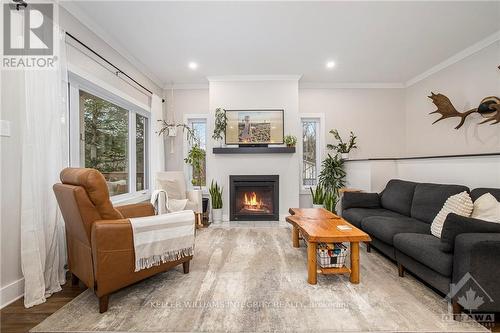 734 Powers Road, Tay Valley, ON - Indoor Photo Showing Living Room With Fireplace