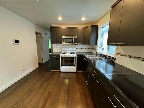 321 Arlington Street, Winnipeg, MB - Indoor Photo Showing Kitchen With Double Sink