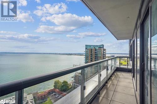 Balcony with a water view - 370 Martha Street Unit# 2104, Burlington, ON - Outdoor With Body Of Water With Balcony With View With Exterior