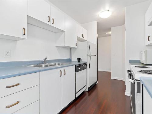 306-1201 Hillside Ave, Victoria, BC - Indoor Photo Showing Kitchen With Double Sink