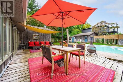 53 Victoria Street, Centre Wellington (Elora/Salem), ON - Outdoor With Above Ground Pool With Deck Patio Veranda With Exterior