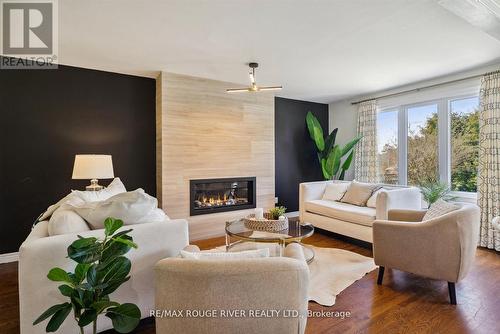 1922 Mapleridge Drive, Peterborough, ON - Indoor Photo Showing Living Room With Fireplace