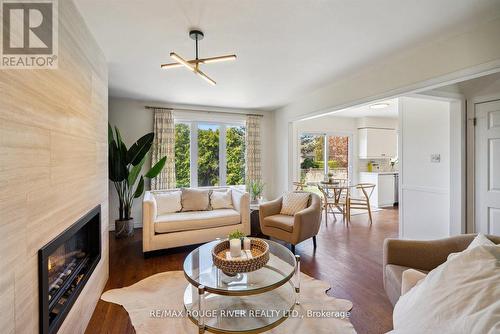 1922 Mapleridge Drive, Peterborough, ON - Indoor Photo Showing Living Room With Fireplace