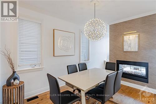 734 Brian Good Avenue, Ottawa, ON - Indoor Photo Showing Dining Room With Fireplace