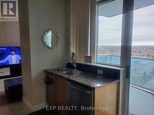 1303 - 80 Absolute Avenue, Mississauga, ON - Indoor Photo Showing Kitchen With Double Sink