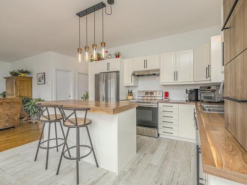 Kitchen - 52 10E Rang E., Notre-Dame-Des-Bois, QC - Indoor Photo Showing Kitchen With Double Sink