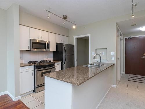 810-160 Wilson St, Victoria, BC - Indoor Photo Showing Kitchen With Double Sink