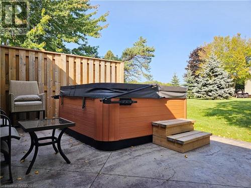 Or a nice relaxing soak in the hot tub! - 107 Mary Avenue, Kilsyth, ON - Outdoor With Deck Patio Veranda