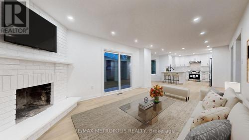 2144 Eighth Line, Oakville, ON - Indoor Photo Showing Living Room With Fireplace