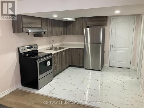 Bsmt - 11 Miracle Trail, Brampton, ON - Indoor Photo Showing Kitchen With Double Sink