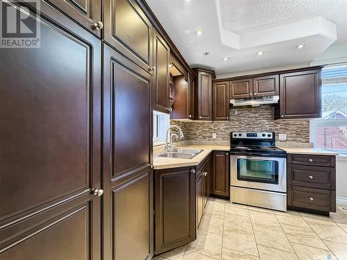 1452 99Th Street, North Battleford, SK - Indoor Photo Showing Kitchen With Double Sink With Upgraded Kitchen