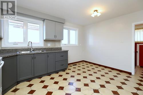 Upper - 114 Hullmar Drive, Toronto, ON - Indoor Photo Showing Kitchen With Double Sink