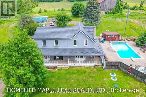 12097 6Th Line Nassagaweya, Milton, ON - Outdoor With In Ground Pool With Deck Patio Veranda