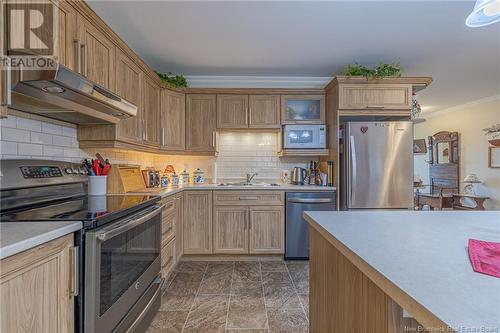 9 C Pleasant Street, Campbellton, NB - Indoor Photo Showing Kitchen With Double Sink