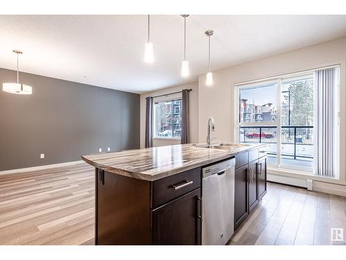 #113 320 Ambleside Li Sw, Edmonton, AB - Indoor Photo Showing Kitchen With Double Sink