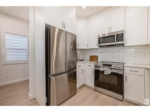 3843 Chrustawka Place Pl Sw, Edmonton, AB - Indoor Photo Showing Kitchen With Stainless Steel Kitchen With Upgraded Kitchen