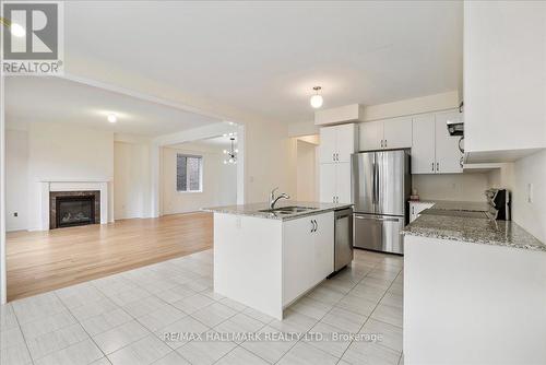 Upper - 4 Bannister Road, Barrie, ON - Indoor Photo Showing Kitchen With Fireplace With Stainless Steel Kitchen