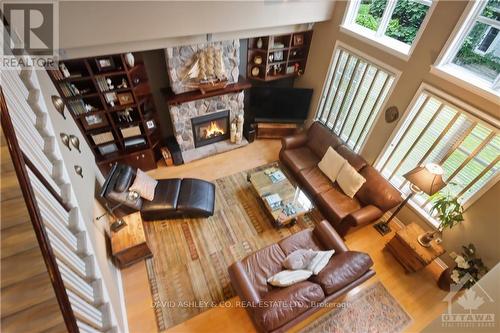 55 Ironside Court E, Ottawa, ON - Indoor Photo Showing Living Room With Fireplace