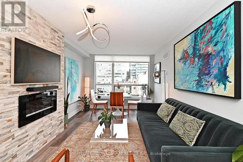 1106 - 92 King Street E, Toronto, ON - Indoor Photo Showing Living Room With Fireplace