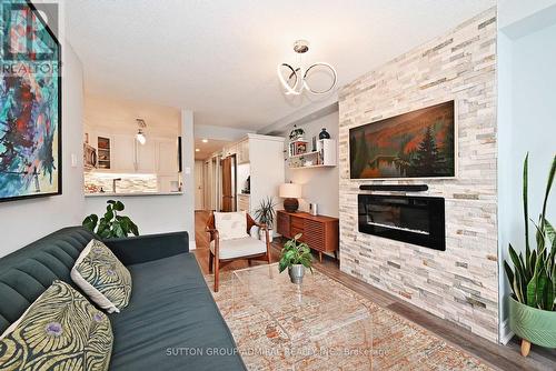 1106 - 92 King Street E, Toronto, ON - Indoor Photo Showing Living Room With Fireplace