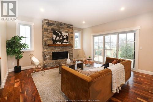 2576 Mayfair, Lasalle, ON - Indoor Photo Showing Living Room With Fireplace