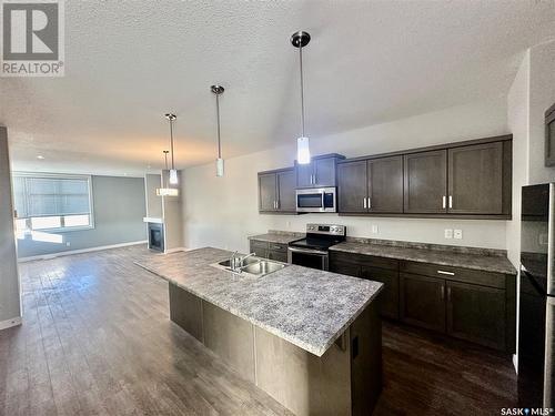 6264 Little Pine Loop, Regina, SK - Indoor Photo Showing Kitchen With Double Sink With Upgraded Kitchen