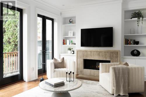 88 Binscarth Road, Toronto, ON - Indoor Photo Showing Living Room With Fireplace