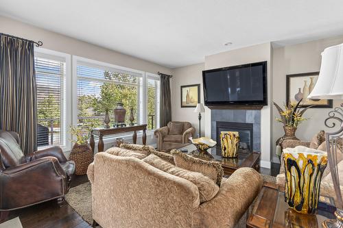 2165 Serrento Lane, West Kelowna, BC - Indoor Photo Showing Living Room With Fireplace