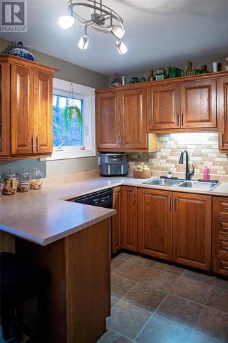 3 Brock Crescent, Gander, NL - Indoor Photo Showing Kitchen With Double Sink