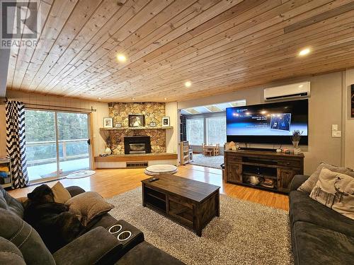 4975 Plateau Road, 108 Mile Ranch, BC - Indoor Photo Showing Living Room With Fireplace