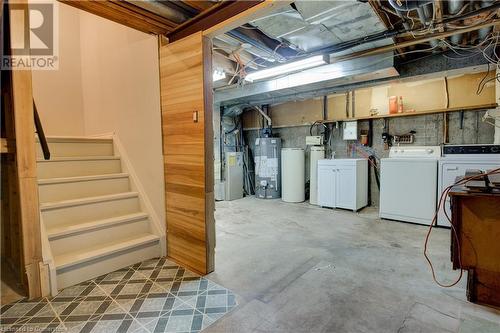 Basement with separate washer and dryer and water heater - 116 Glamis Road, Cambridge, ON - Indoor Photo Showing Laundry Room