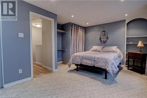 View of carpeted bedroom - 116 Glamis Road, Cambridge, ON - Indoor Photo Showing Bedroom