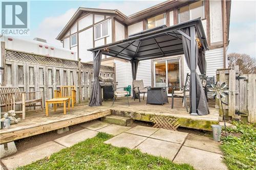 Wooden terrace with a gazebo - 116 Glamis Road, Cambridge, ON - Outdoor With Deck Patio Veranda With Exterior