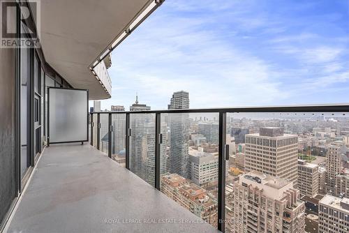 3906 - 11 Wellesley Street W, Toronto, ON - Outdoor With Balcony