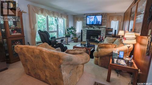 30 Acre Oasis Rm Star City, Star City Rm No. 428, SK - Indoor Photo Showing Living Room With Fireplace