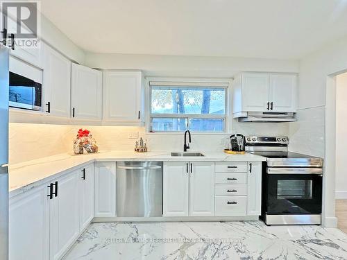 27 Crendon Drive, Toronto, ON - Indoor Photo Showing Kitchen With Stainless Steel Kitchen