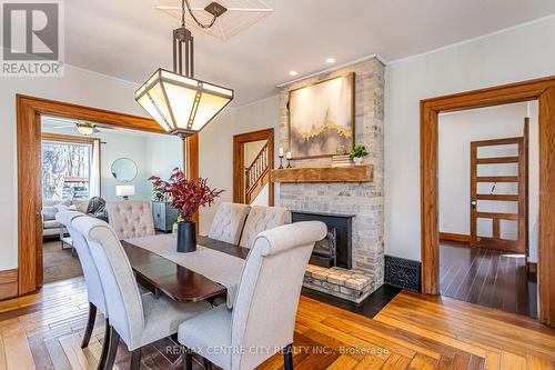 175 Broadway Street, North Middlesex (Parkhill), ON - Indoor Photo Showing Dining Room With Fireplace