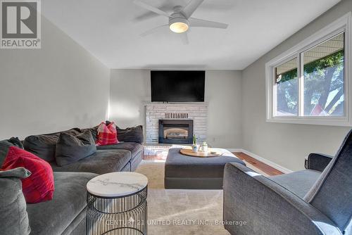 1186 Cartier Boulevard, Peterborough (Northcrest), ON - Indoor Photo Showing Living Room With Fireplace