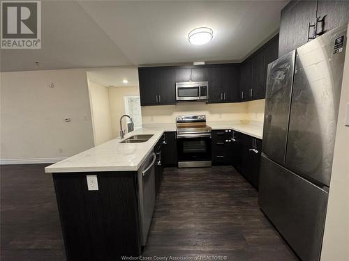 1489 Banwell Road Unit# 326, Windsor, ON - Indoor Photo Showing Kitchen With Stainless Steel Kitchen With Double Sink With Upgraded Kitchen