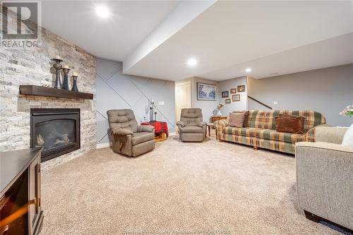 1137 Kassas Street, Lasalle, ON - Indoor Photo Showing Other Room With Fireplace