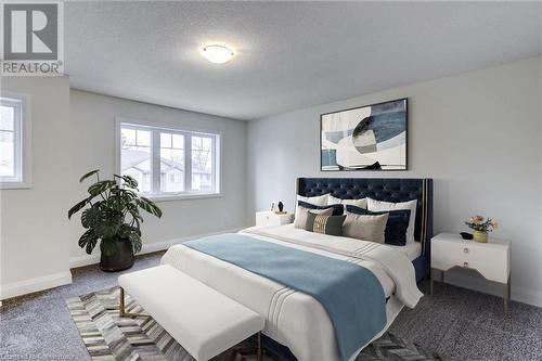 Virtual staging- primary bedroom - 61 Turner Avenue Avenue, Kitchener, ON - Indoor Photo Showing Bedroom