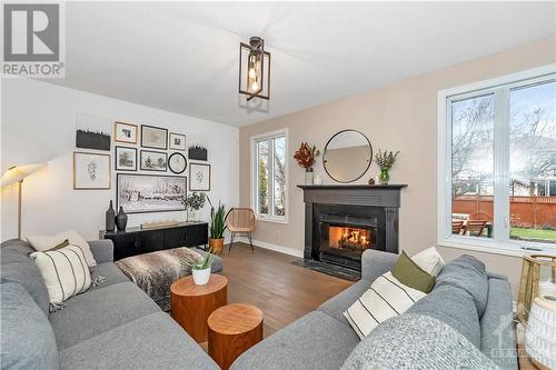 9 Delamere Drive, Ottawa, ON - Indoor Photo Showing Living Room With Fireplace