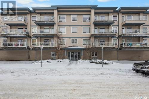 111 215 Smith Street N, Regina, SK - Outdoor With Balcony With Facade