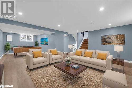 Living room featuring light hardwood / wood-style flooring - 3213 Highway 37, Belleville, ON - Indoor Photo Showing Living Room