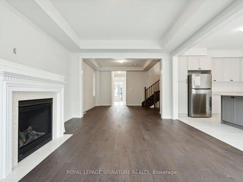 28 Tamworth Terr, Barrie, ON - Indoor Photo Showing Living Room With Fireplace