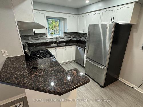 3930 Coachman Circ, Mississauga, ON - Indoor Photo Showing Kitchen With Stainless Steel Kitchen With Double Sink