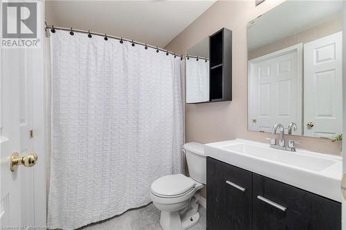 Bathroom featuring vanity and toilet - 169 Bismark Drive Unit# 32, Cambridge, ON - Indoor Photo Showing Bathroom