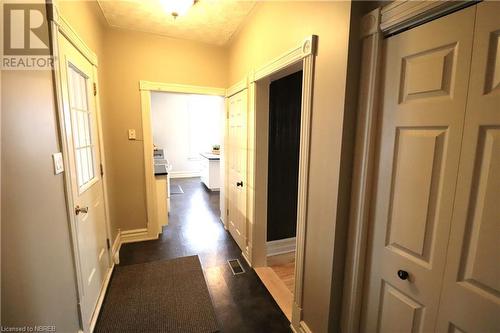 Hallway with dark hardwood / wood-style floors - 92 First Street, Sturgeon Falls, ON - Indoor Photo Showing Other Room