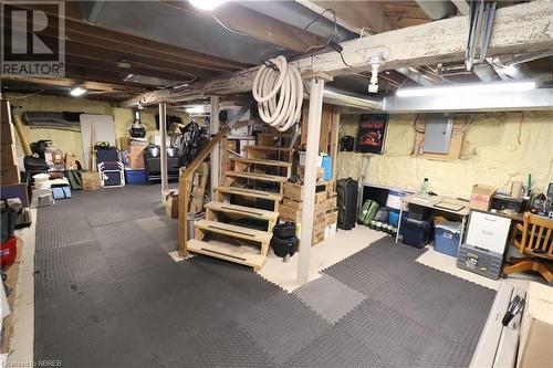 Basement with electric panel - 92 First Street, Sturgeon Falls, ON - Indoor Photo Showing Basement